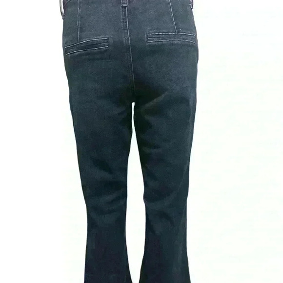 EXPRESS-women Mid Rise Dark Wash '70s Flare Jeans. Stretchy. Size: 6R - Picture 2 of 6